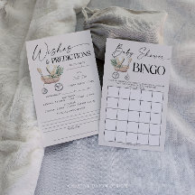 Neutrale, doppelseitige Babyduschspiele