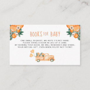 Neutrale Duschbücher für Süssen in orangefarbener  Begleitkarte