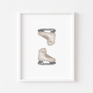 Neutrale Eishockey-Skate-Wandkunst Poster