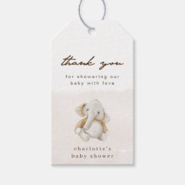 Neutrale Elefantendusche - Geschenk für Tag Geschenkanhänger