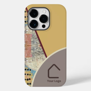 Neutrale Eleganz mit Abstrakten Akzenten Logo Case-Mate iPhone 14 Pro Hülle