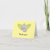 Neutrale Elephant Baby Dusche für Geschlecht Danke