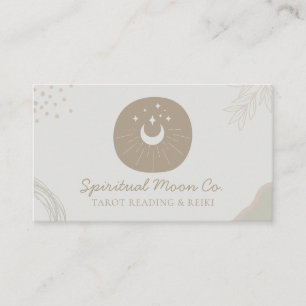 Neutrale Erdton-Mond-Sterne Spirituelle Reiki Visitenkarte