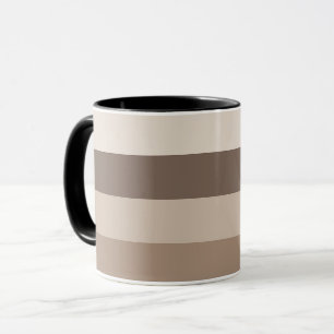 Neutrale Erdtöne Streifen Muster Design  Tasse