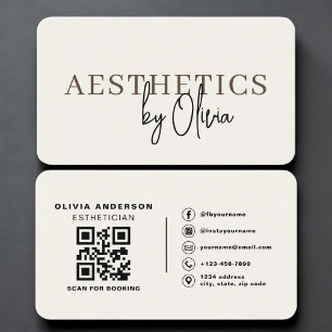 Neutrale Esthetiker-Gesundheitspflege-QR-Code Prof Visitenkarte