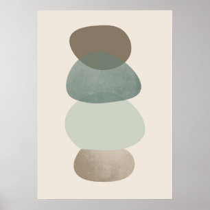 Neutrale Geometrien einfache Boho Zeichnungen Boho Poster