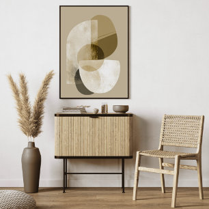 Neutrale Geometrische Abstrakte Formen Kunst Leinwanddruck