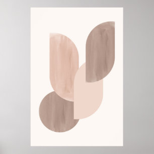 neutrale geometrische Mitte des Jahrhunderts Poster