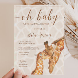 Neutrale Giraffe Babydusche