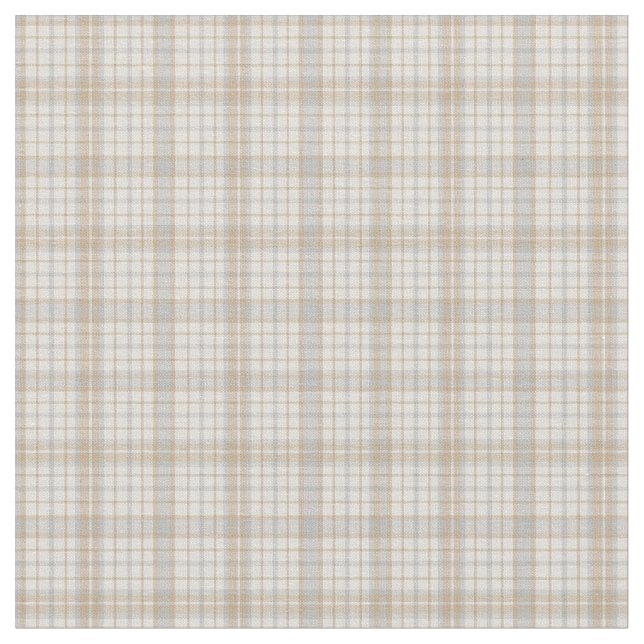 Neutrale Graucremes und Beiges Kariertes Muster Stoff (Nahaufnahme)