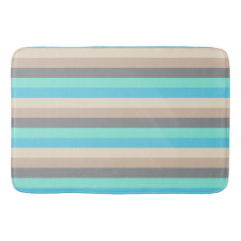 Neutrale graue und grüne Streifen Bad-Matte Badematte