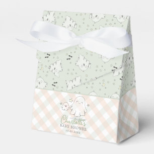 Neutrale grüne Mama und Baby Ghost Baby Dusche Geschenkschachtel