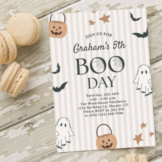 Neutrale Halloween-Schreck-Kinder-Geburtstagsfeier Einladung