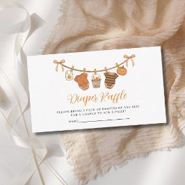 Neutrale Halloween-Windelwindeln-Kinderdusche Begleitkarte