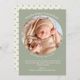 Neutrale Herzen Niedlich Minimal schlichtes Baby Ankündigung