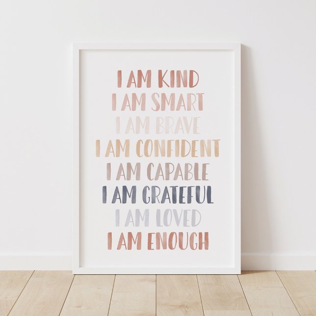 Neutrale Ich-bin-Bekräftigungen für Kinder Poster (Von Creator hochgeladen)