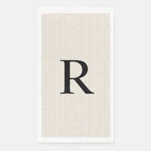 Neutrale Imitate brechen Mit Monogramm aus dem Whi Serviette
