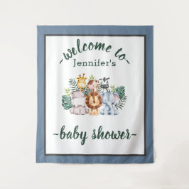 Neutrale Jungle Safari Tiere Kinderdusche Wild One Wandteppich