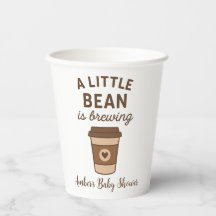 Neutrale Kaffee-Babydusche aus Braun und Weiß