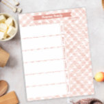 Neutrale Karierte Familienmehlplaner und Einkaufsl Notizblock<br><div class="desc">Bleibe und stilvoll mit diesem neutralen Karierten Familienmehlplaner und Shopping List Notepad. Dieses Notizblock mit seinem eleganten karierten Design in neutralen Tönen hilft Ihnen, Ihre wöchentliche Speisenplanung und den Einkauf von Lebensmitteln zu optimieren. Mit den ausgewiesenen Sektionen für die Mahlzeiten und einer bequemen Einkaufsliste ist es perfekt für Familien, die...</div>