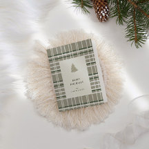 Neutrale Karierte Minimalistische geklappte Weihna