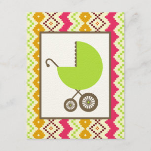 Neutrale Kinderdusche  grüne Beförderung Einladung