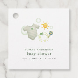 Neutrale Kleidung für männliche Kinder mit Kinders Geschenkanhänger