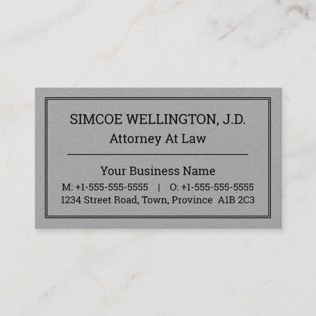 Neutrale, konservative und entpackende Visitenkart Visitenkarte (Vorderseite)