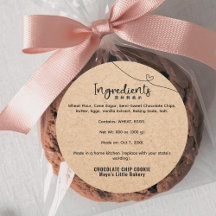 Neutrale Kraft Heart Line Bäckerei-Zutat