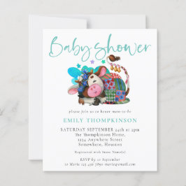 Neutrale Kuh Aquamarin Baby Dusche für das Haushal