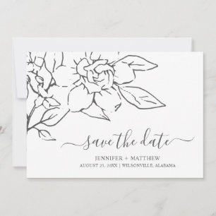 Neutrale Linie Art Floral Elegante Hochzeit Save The Date