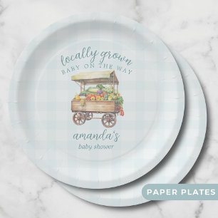 Neutrale lokale Babydusche Pappteller
