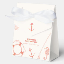 Neutrale Minimal Nautical Fishing Boy Baby Shower