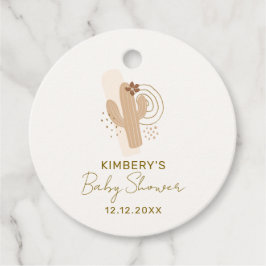 Neutrale Minimalistische Boho Wüstendusche Geschenkanhänger