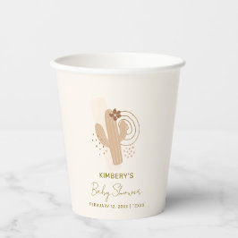 Neutrale Minimalistische Boho Wüstendusche Pappbecher