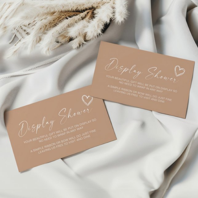 Neutrale Minimalistische Display-Duschenschließkar Begleitkarte (Von Creator hochgeladen)