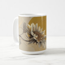 Neutrale minimalistische Sonnenblumenumrandung