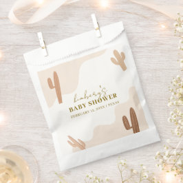 Neutrale moderne Babydusche Boho Cactus Geschenktütchen