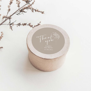 Neutrale moderne Babydusche Vielen Dank Runder Aufkleber