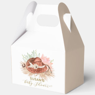 Neutrale moderne Boho-Kaktus-Cowboyhut-Baby-Party Geschenkschachtel