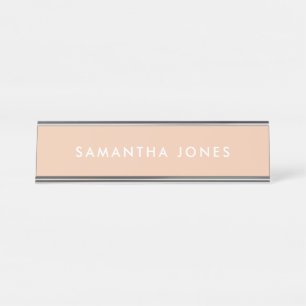 Neutrale moderne einfache beige Namensschild