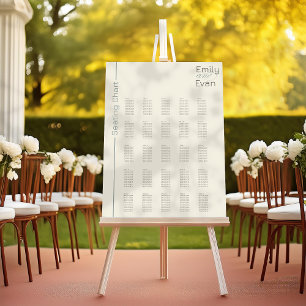 Neutrale moderne Minimalistische Hochzeitkarte Poster