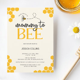 Neutrale Mommy to Bee Baby Shower Einladung