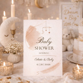 Neutrale Mond-Traumlandschaft-Baby-Shower-Einladun Einladung