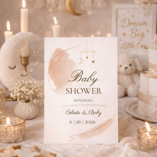 Neutrale Mond-Traumlandschaft-Baby-Shower-Einladun Einladung