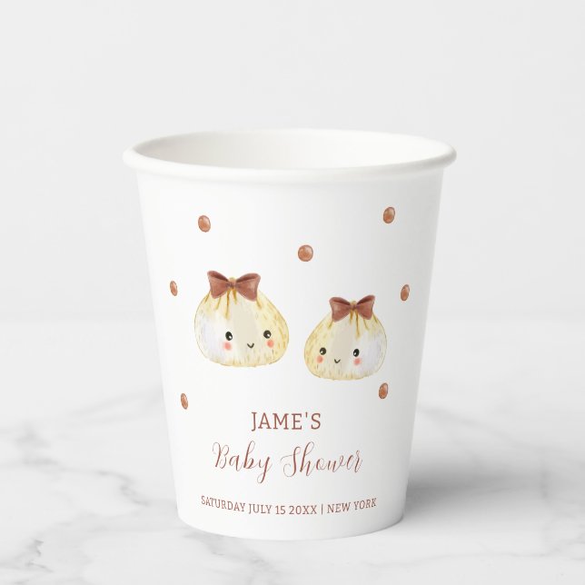 Neutrale Niedliche Dusche Pappbecher (Vorderseite)