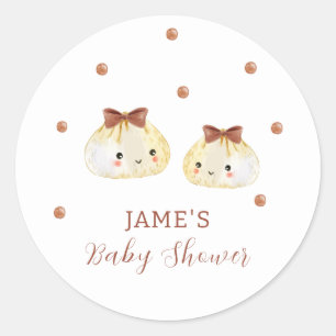 Neutrale Niedliche Dusche Runder Aufkleber