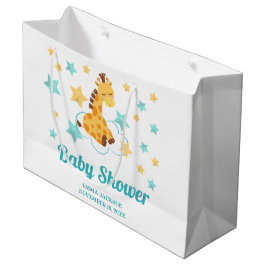 Neutrale Niedliche Giraffe & Stars Kinderdusche Große Geschenktüte
