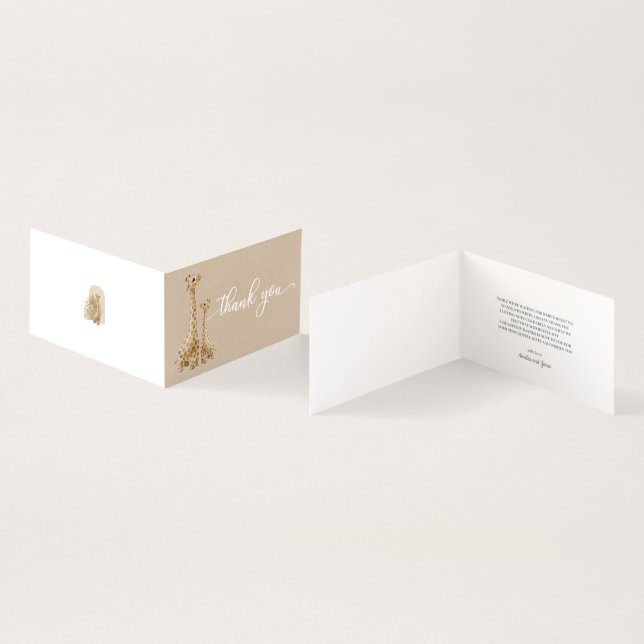 Neutrale Pampas Grass Giraffe Kinderdusche (Innenseite und Außenseite)