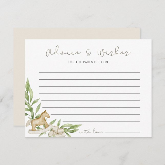 Neutrale Ratschläge für rustikale Geschlechter wün Hinweiskarte (Vorne/Hinten)